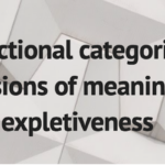 workshop functional categories, dimensions of meaning and expletiveness