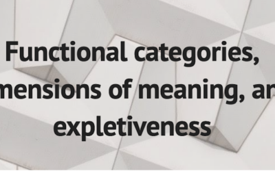 Call for papers per al workshop “Functional categories, dimensions of meaning, and expletiveness”