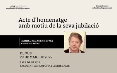 Acte d’homenatge al catedràtic Daniel Recasens